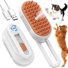 4-in-1 Cat Dog Steam Brush For Shedding Rechargeable Pet Grooming Detangling