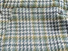 Higgins Slacks Olive Gold Houndstooth 1970s Pants Silhouette Model Unhemmed