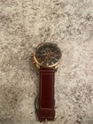 Curren 8291 Men s Chronograph Watch Rose Gold Case Brown Leather Strap