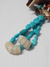 Vintage Santo Domingo   Navajo Indian Turquoise Shell Heishi Jacla Necklace Uniq
