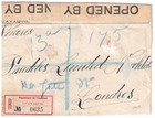 1917 Ecuador Registered Censored Cover To London
