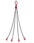  4-leg Chain Sling 5 16  3 8  1 4  G80 Lifting Chain 5  10  W  Grab Hooks Red Us