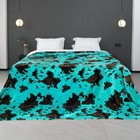 Teal Blue King Size Fleece Blanket 90x108 Inch Soft Cozy Bed Couch Warm Decor