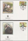 Niuafo   ou 1992 Wwf Polynesian Scrub Hen Fdc Set Of 4  id 183 d14270 