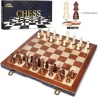 Magnetic Wooden Chess Set 15  Unique Chess Board Game With Chess Pieces Storage