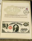 Vintage 1917 One Dollar Note  1 Ny Conv Bep Exact Print Visitors Center Cancel