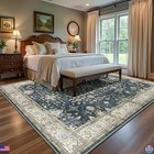 Lessymo 8x10 Vintage Black Brown Area Rug - Soft  Washable  Non-slip Living Room