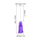 20pcs 21g Dispensing Needles  1  Ptfe Needle Tips With Flexible Needle Purple