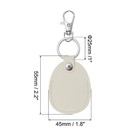 2pcs Leather Key Fob Genuine Leather Portable Key Fob Keychain White