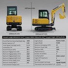 New 3 5 Ton Mini Excavator Enclosed Cabin Side Swing Kubota V1505 Ca Usa Stock