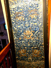 Fantastic Antique 19th Century Huge Dragon Motif Chinese Silk Embroidery 82x34x2