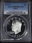 1971-s  1 Proof Eisenhower  ike  Silver Dollar Pcgs Pr 79   Dcam