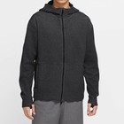 Nike Dri-fit Mens Full Zip Hoodie Thumbholes Midweight Jacket Black Large