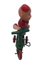 Antique Vintage Occupied Japan Celluloid Boy On Scooter Clockwork Wind Up 
