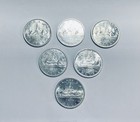 Canada 80  Canadian Silver Dollar-6 Coin Lot-3 6 Ozt Of Silver - Below Melt  