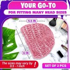 2 Pcs Crochet Hair Net For Sleeping  1 Count  pack Of 2   Black   Pink