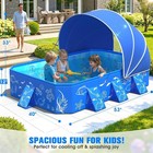 2026 Kiddie Pool With Canopy baby Swimming Pool For Toddler non-inflatable Po   