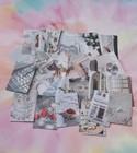 Vintage Mini Grey Pages  Junk Journal Supplies  Scrapbooking Supplies
