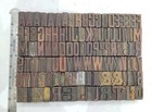 Vintage Letterpress Wood wooden Printing Type Blocks Typography 108pc 40mm  lb43