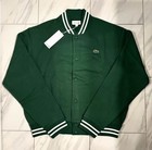Lacoste Men s Logo Bomber Jacket Green White New
