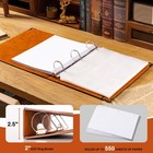 Leather D Ring Binder Fits 8 5 x11  Letter Size Paper  2 Inch Ezd Ring Binder   