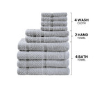 Mainstays 10 Piece Towel Set With Upgraded Softness   Durability  Grey - White