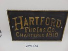 Vintage Fire Mark Hartford Fire Insurance Co  Heavy Metal 1810 Chartered