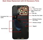 Back Glass Replacement With Metal Or Magnet Or Nfc For Iphone 17 16 15 14 Series