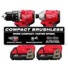 Milwaukee M18 18v Lithium-ion Brushless Cordless Compact Drill impact Combo Kit 