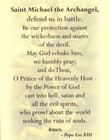 Saint St  Michael The Archangel - Prayer  - 4 X 3  - Paperstock Holy Card