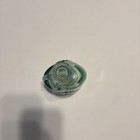 Vtg - Green Tinted Glass Bottle With Handle And Embossed 6 5    Made In Canada