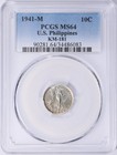 1941-m U s  Philippines Ten Centavos Pcgs Ms-64 Grab It Now   