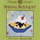 Banana Split Beaded Cross Stitch Kit Mill Hill 2009 Spring Bouquet