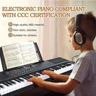 61 Key Electric Keyboard  Piano Portable Light Up With Built-in Dual Speakers