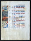 C  1460 Medieval Illuminated Manuscript Hours Leaf - June Calendar  2miniatures