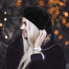  Beret Hats For Women Fashion Wool French Beret Chic Hat Bandana Set-black