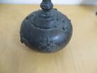 Antique Vintage Bronze Lamp With Bee Relief Raised Decoration On Bronze Base