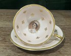 Vintage Aynsley Fleur De Lis Pink Queen Elizabeth Ii Cup   Saucer