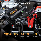 Car Jump Starter 2000a Booster Jumper Power Bank Battery Charge 3 lcd Display