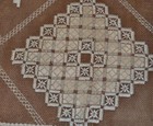 Norwegian Hardanger Embroidery  Vintage Framed Needle Art Pillowcase Doily