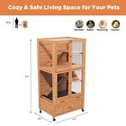 Chew-proof Chinchilla Cage Indoor ventilated Multi-level Wood Small Animal Hutch