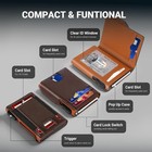 Wallet For Men Smart Pop Up Rfidblocking Slim Metalcard Holder Withid Window