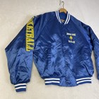 Vintage 80s Johnson Creek High School Basketball Satin Snap Up Jacket Men s L