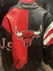 Chicago Bulls Starter Leather Jacket Official Nba Xl Men   s Full Zip