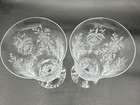 Heisey Orchid  5025  Footed Ice Tea Glasses 5025 Set Of 2 Vintage Discontinued