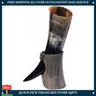 Medieval Drinking Horn With Stand Viking Style Beer Mug Handmade  pack Of 2 