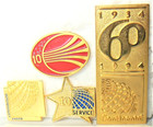        Continental Airlines Flight Crew Employee Service Award Tie lapel Pins