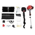 Heavy Duty Power Sweeper 52cc Gas Power Broom For Snow Dirt Artificial Turf