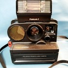 Vintage Polaroid Sonar Onestep Pronto Land Camera W  Polatronic 2 Flash Untested
