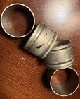 Set Of 4 Vtg Mcm Mid Century Modern Cast Aluminum Dinnerware Napkin Rings